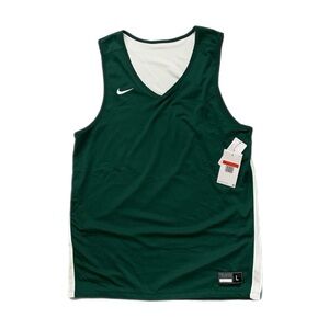 Nike Basketball Reversible Green and White Practice Jersey Size Large